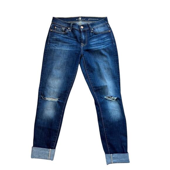 7 For All Mankind women's size 26 jeans, distressed - Picture 1 of 10
